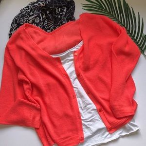 Coral Knit Cardigan